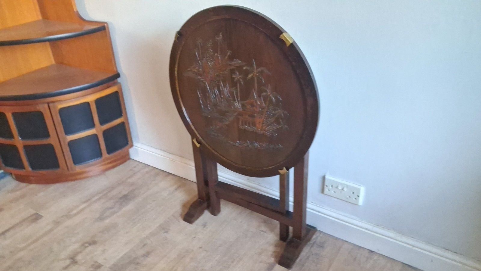 photo buy Superb Antique Oriental Chinoiserie Chinese Folding Drinks/Lamp/Side Table