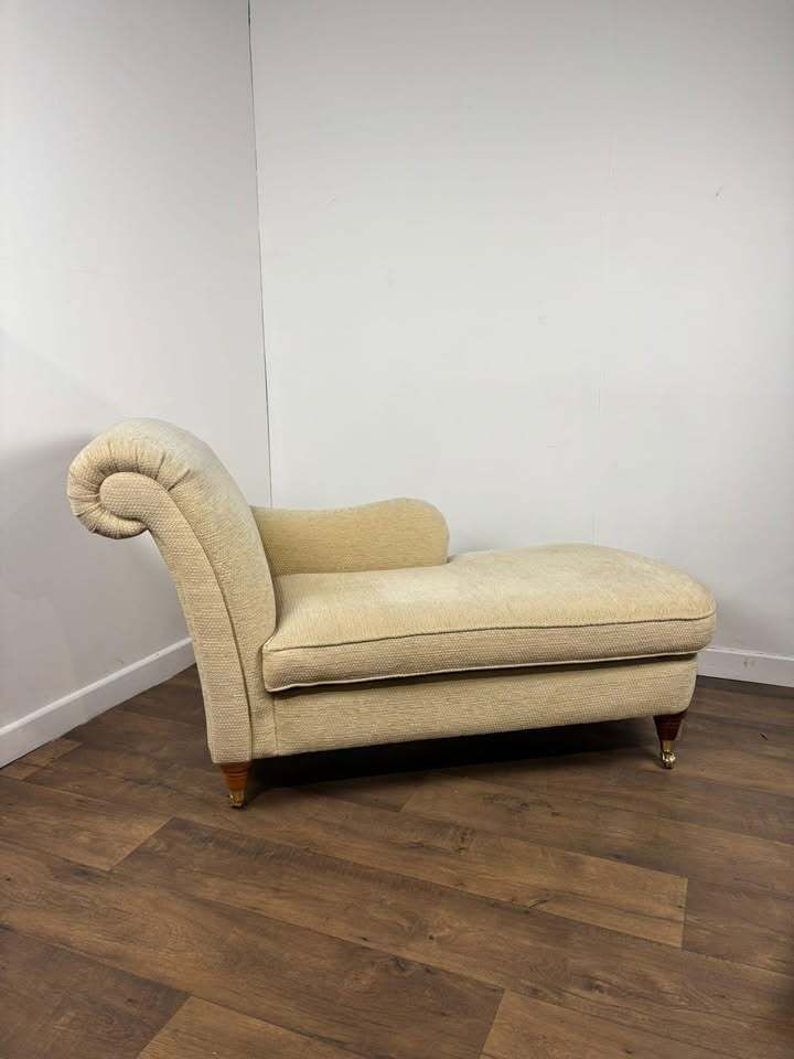 Furniture Contemporary Beige Half Size Chaise Longue photo