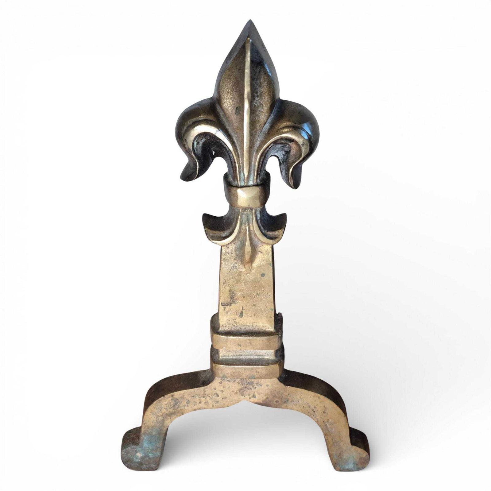 Antique Brass & Iron Fire Grate With Fleur De Lis Finials | Victorian Fireplace Basket photo furniture