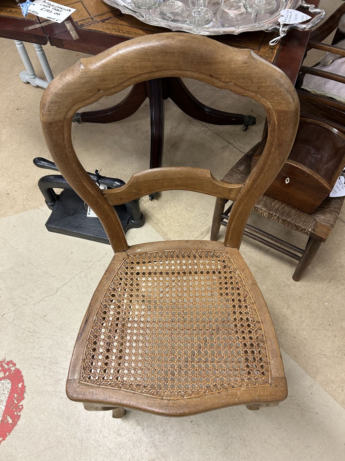 Antique French Cane Seat Chair photo Furniture
