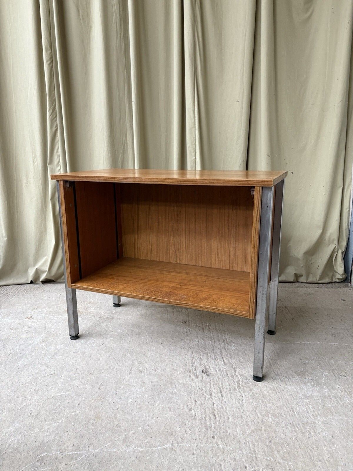 Vtg Late Mid Century Modernist Media Cabinet Unit Sideboard Lp Storage R987 photo for sale