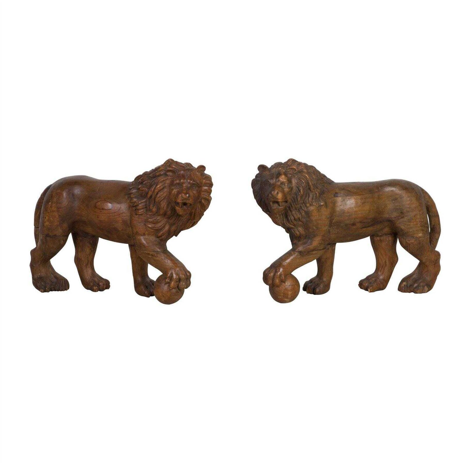 Large Pair Of C19th Grand Tour Carved Medici Lions photo 3600.0