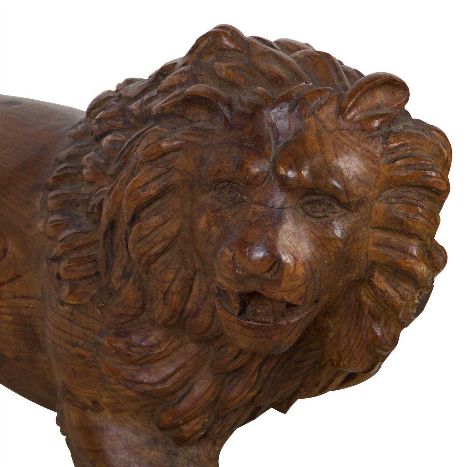 Large Pair Of C19th Grand Tour Carved Medici Lions photo Art