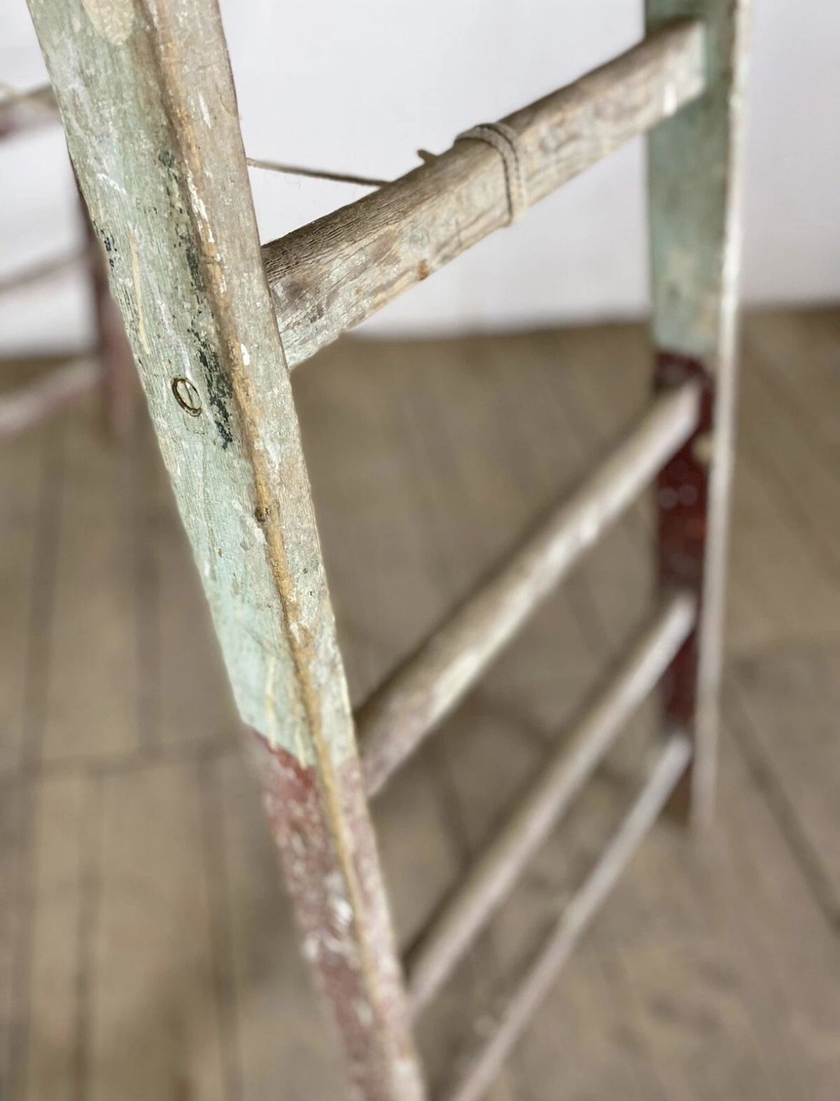 Antique French Original Painted Shop Display Ladders photo Home Decor