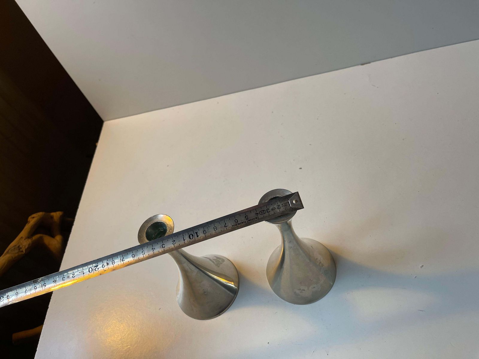 photo furniture Arne Eskers Pewter Candleholders For Just Andersen, 1950s, Set Of 2