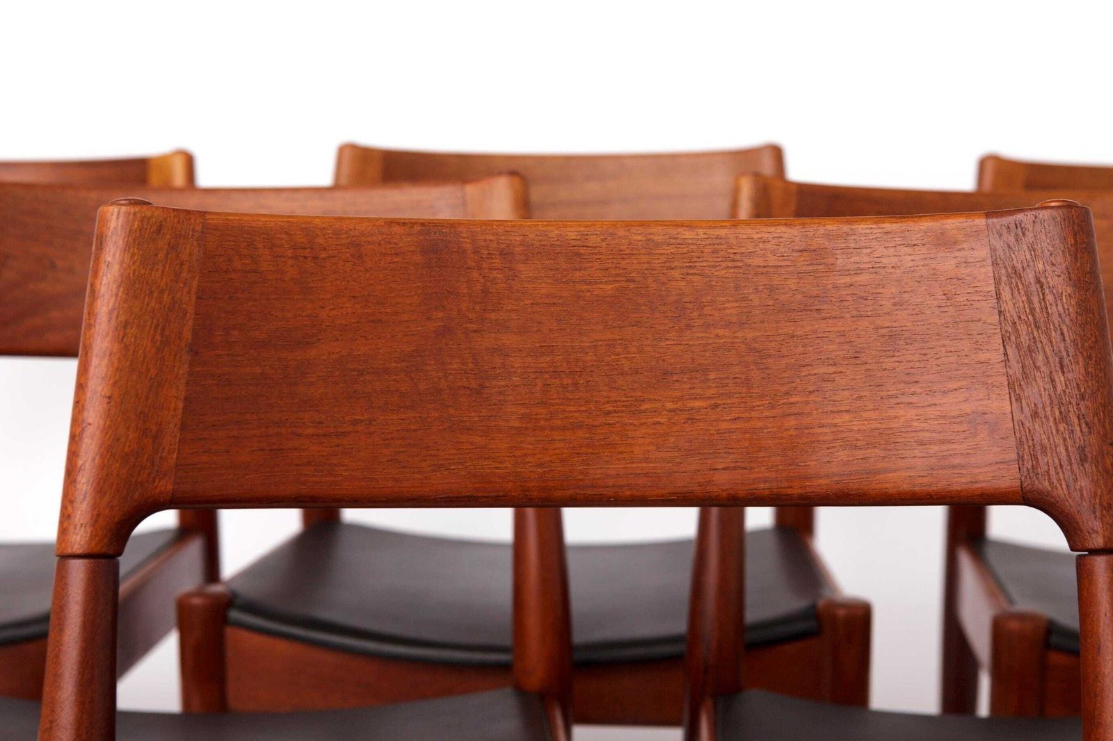 6 Of 8 Vintage Danish Dining Chairs, Arne Hovmand Olsen For Mogens Kold, Teak photo furniture