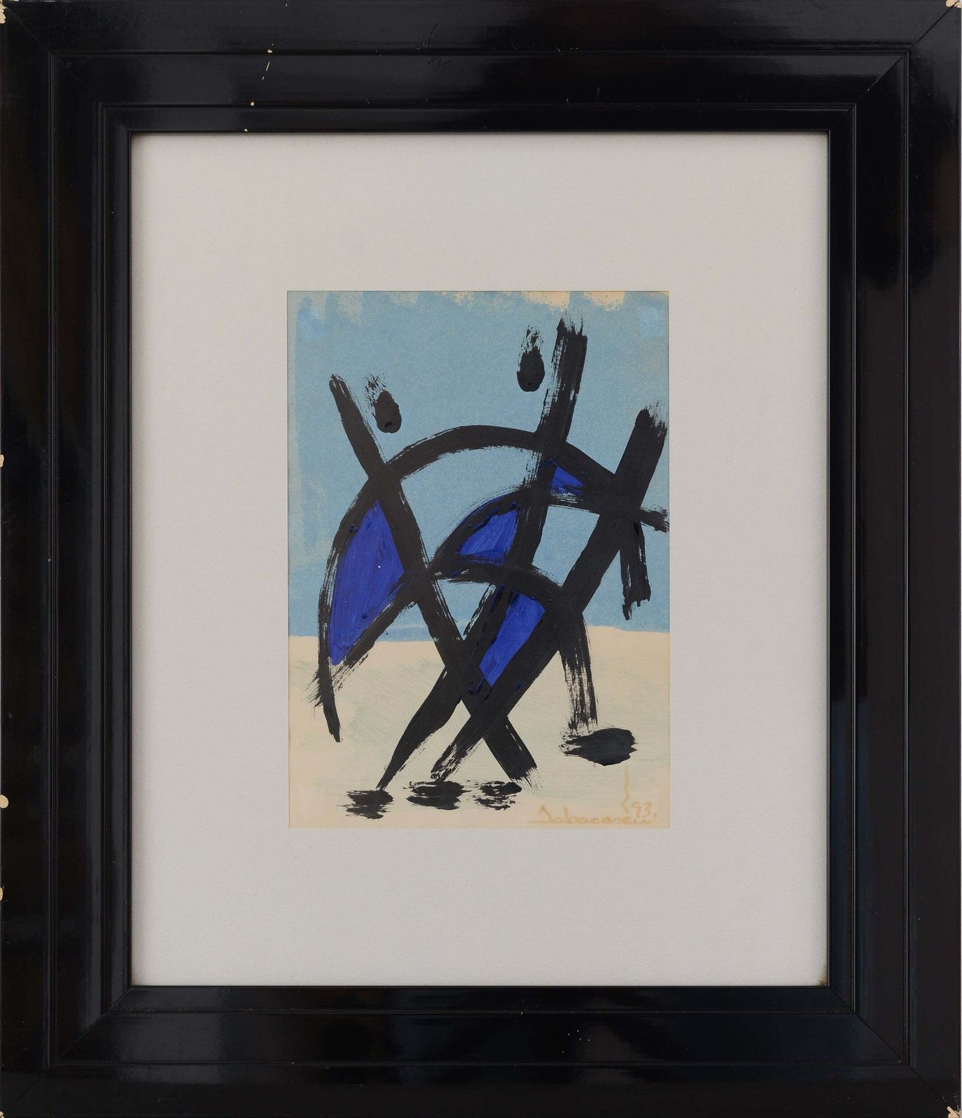 Abstracte Figuratieve Compositie – Kunstenaar Onbekend photo furniture