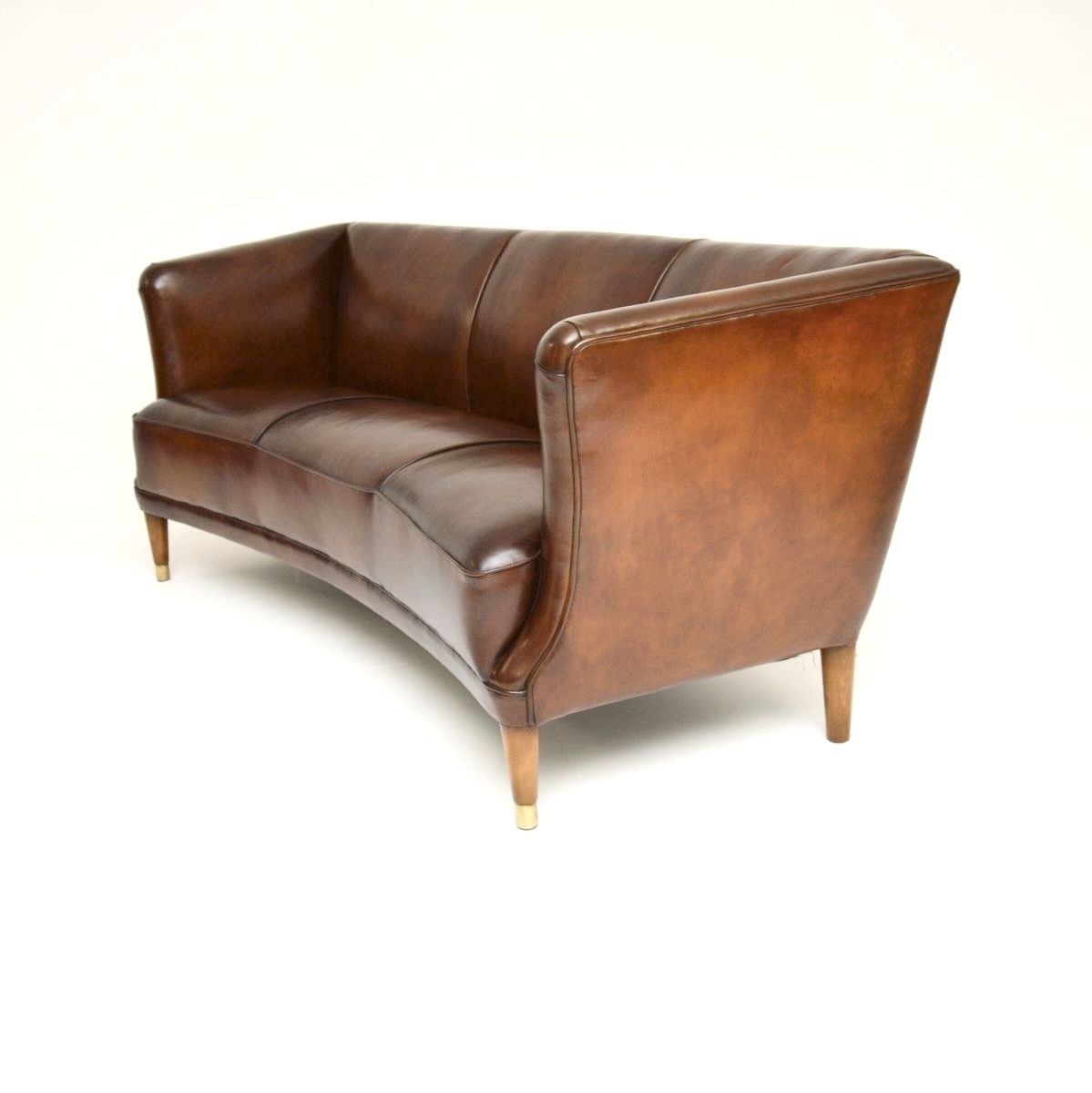Vintage Danish Cabinetmaker Leather Sofa photo for sale