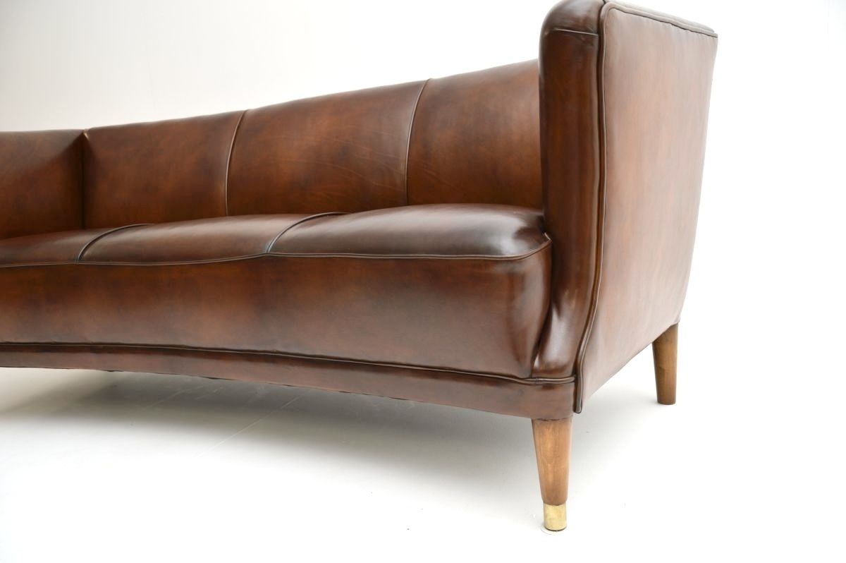 Vintage Danish Cabinetmaker Leather Sofa photo 3575.0