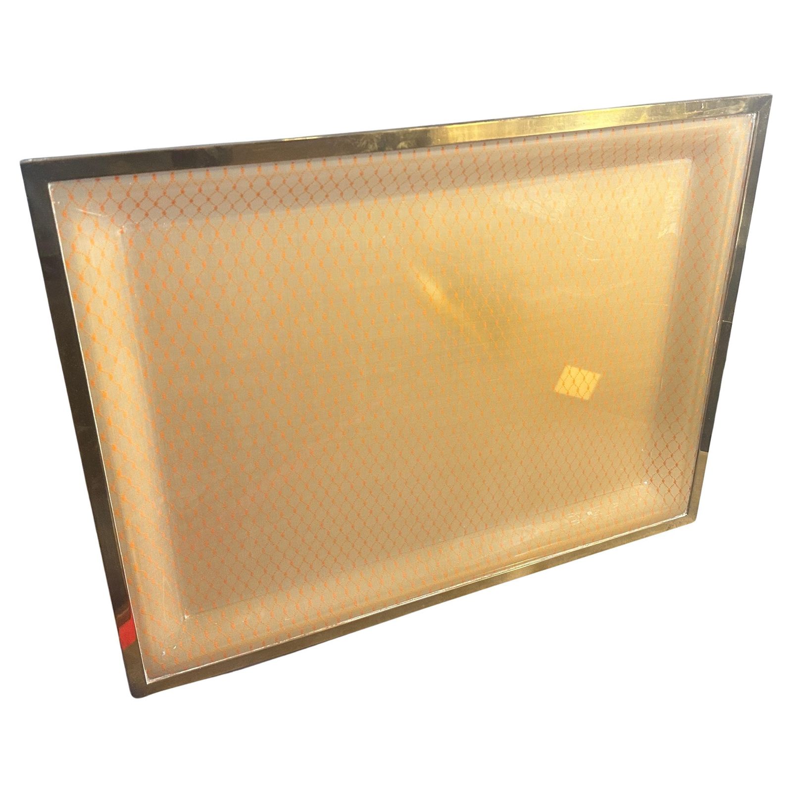 1970s Mid Century Modern Brass And Plexiglass Tray By Liar Of A. Cavalli