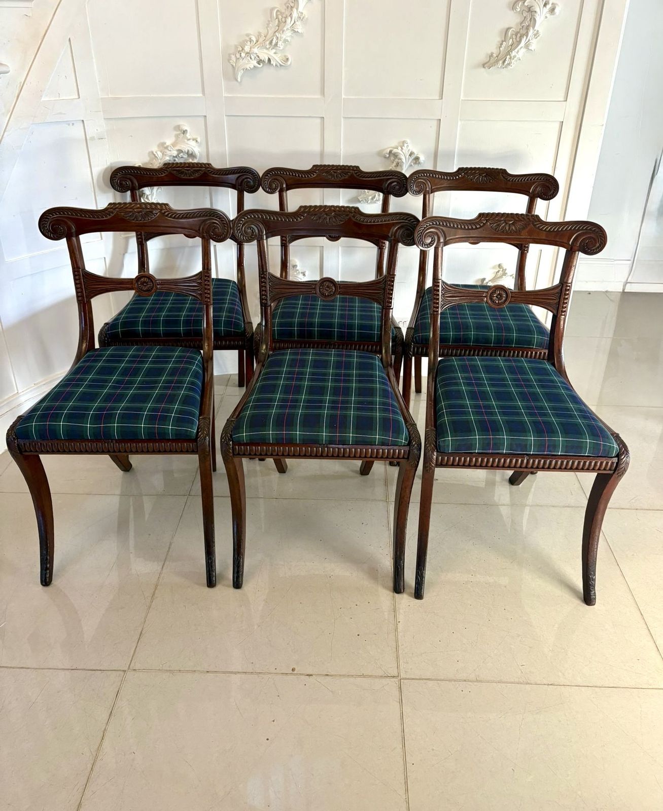 Magnificent Quality 19th Century Antique Set Of 6  Dining Chairs