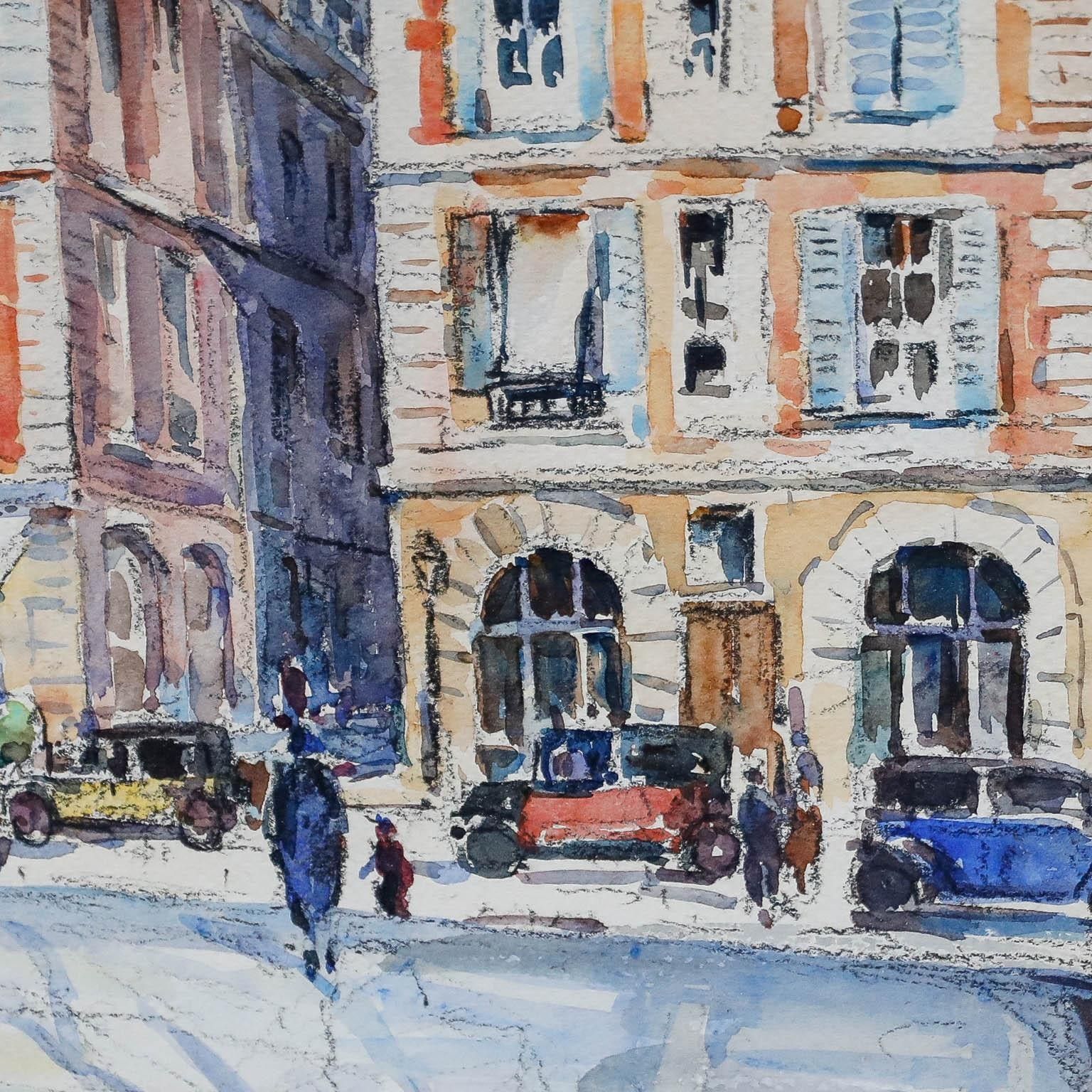 George Herbert Rose (1882 1955) Early 20th Century Watercolour, Place Dauphine photo Art