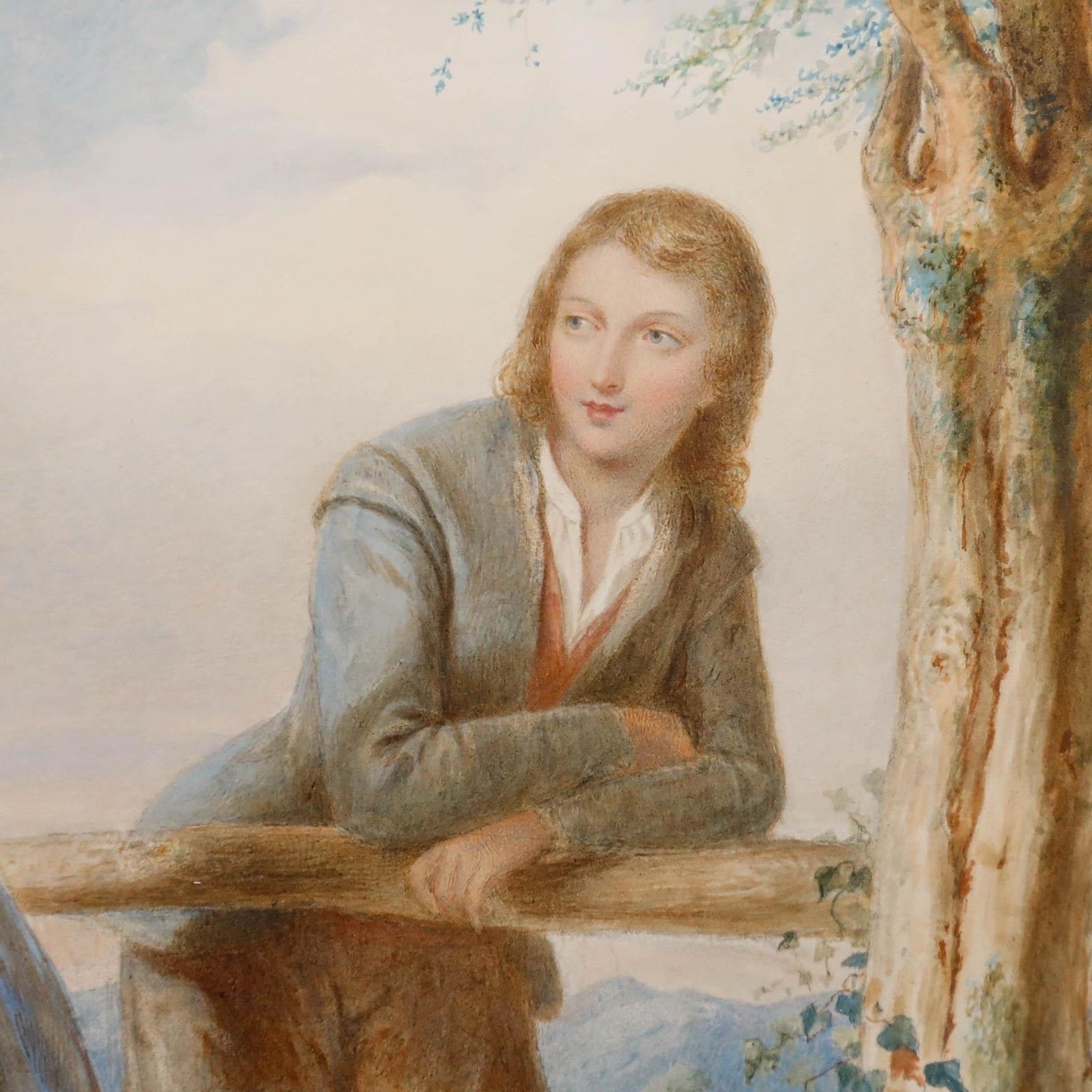 Joseph Bouvier (Act.1839 1888) Late 19th Century Watercolour, Courting Couple photo 395.0