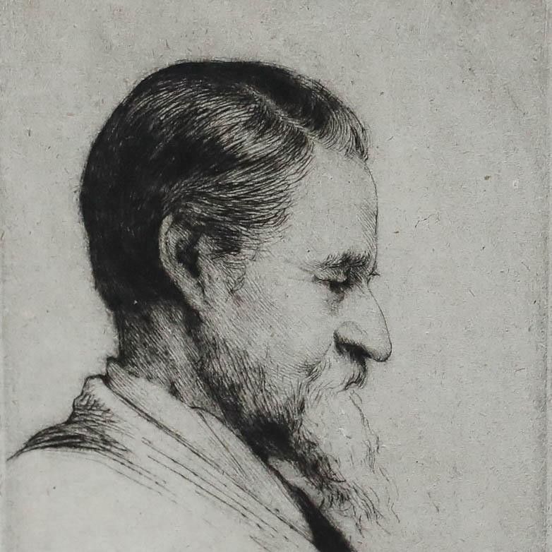 Nathaniel Sparks Re (1880 1956) Etching, Portrait Of Nathaniel Sparks Senior photo Art