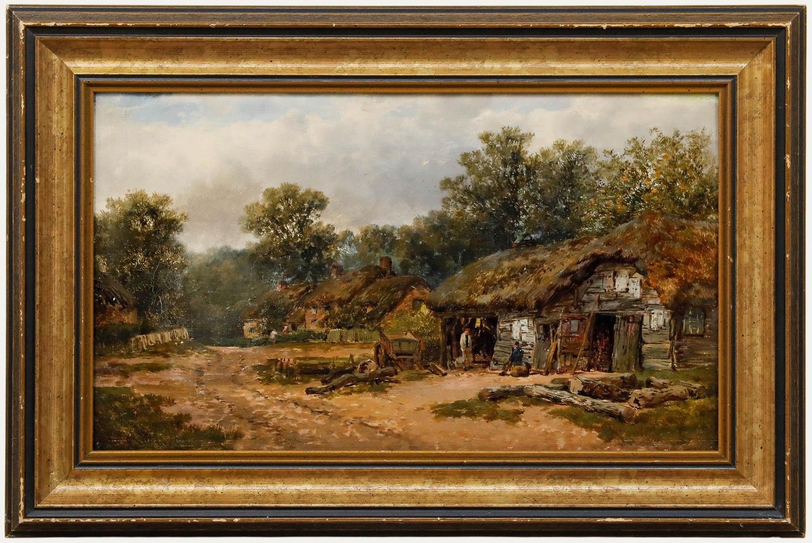 William Pitt (Act.1851 1890) Framed 1876 Oil, Radway Under Edge Hill