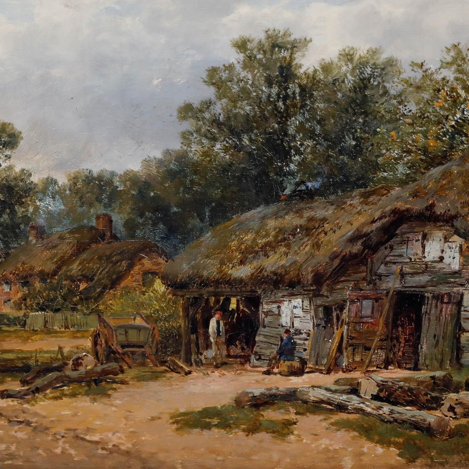 William Pitt (Act.1851 1890) Framed 1876 Oil, Radway Under Edge Hill photo Art
