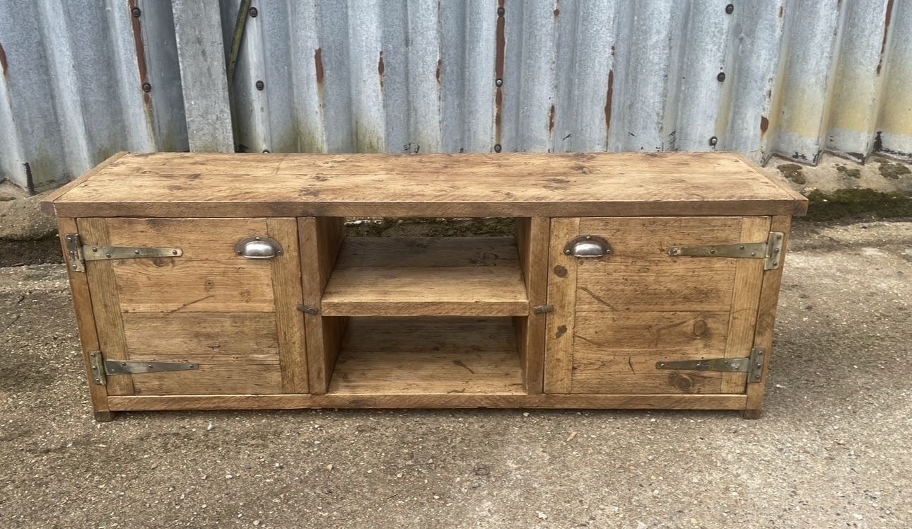 Rustic Up Cycled Tv Stand, 21st Century photo furniture