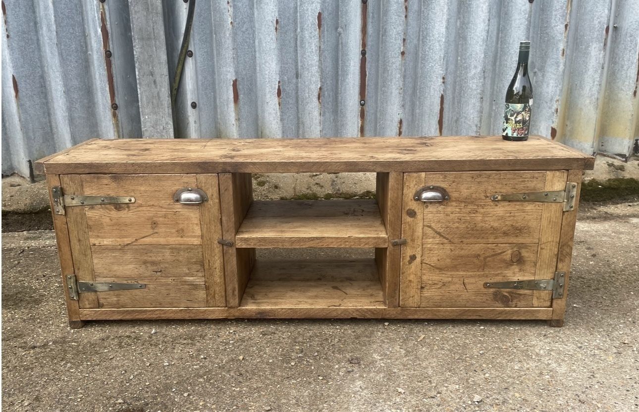 Rustic Up Cycled Tv Stand, 21st Century