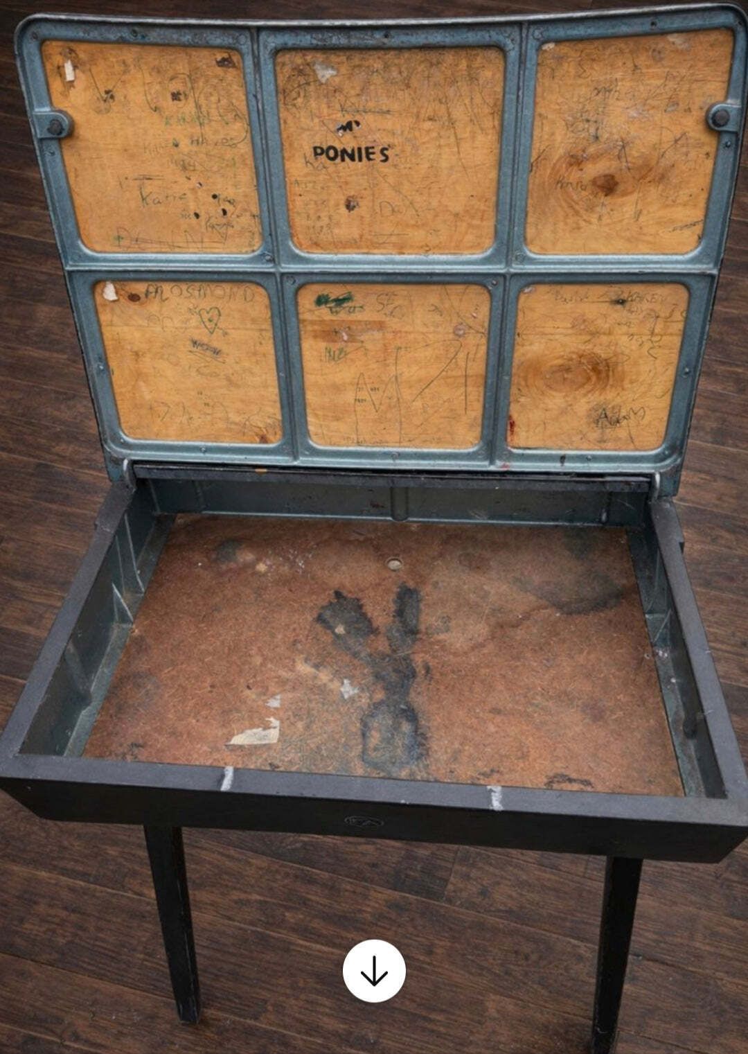 James Leonard Esa Early Model School Desk C1947 photo for sale