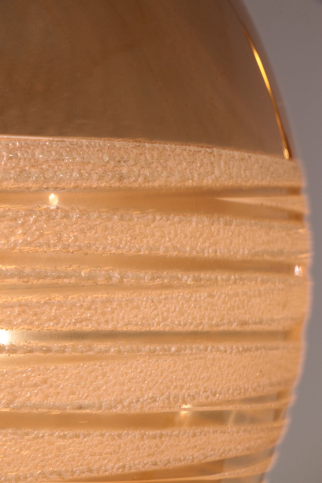 Glashütte Limburg Hanging Lamp Amber Glass, 1960s photo furniture