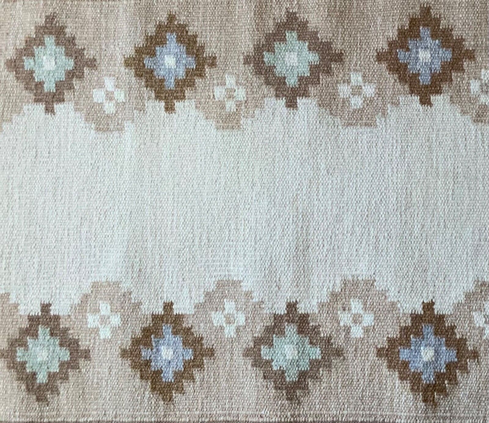 Vintage  Swedish Wool Flat Weave Rug , Scandinavian 1970s photo for sale