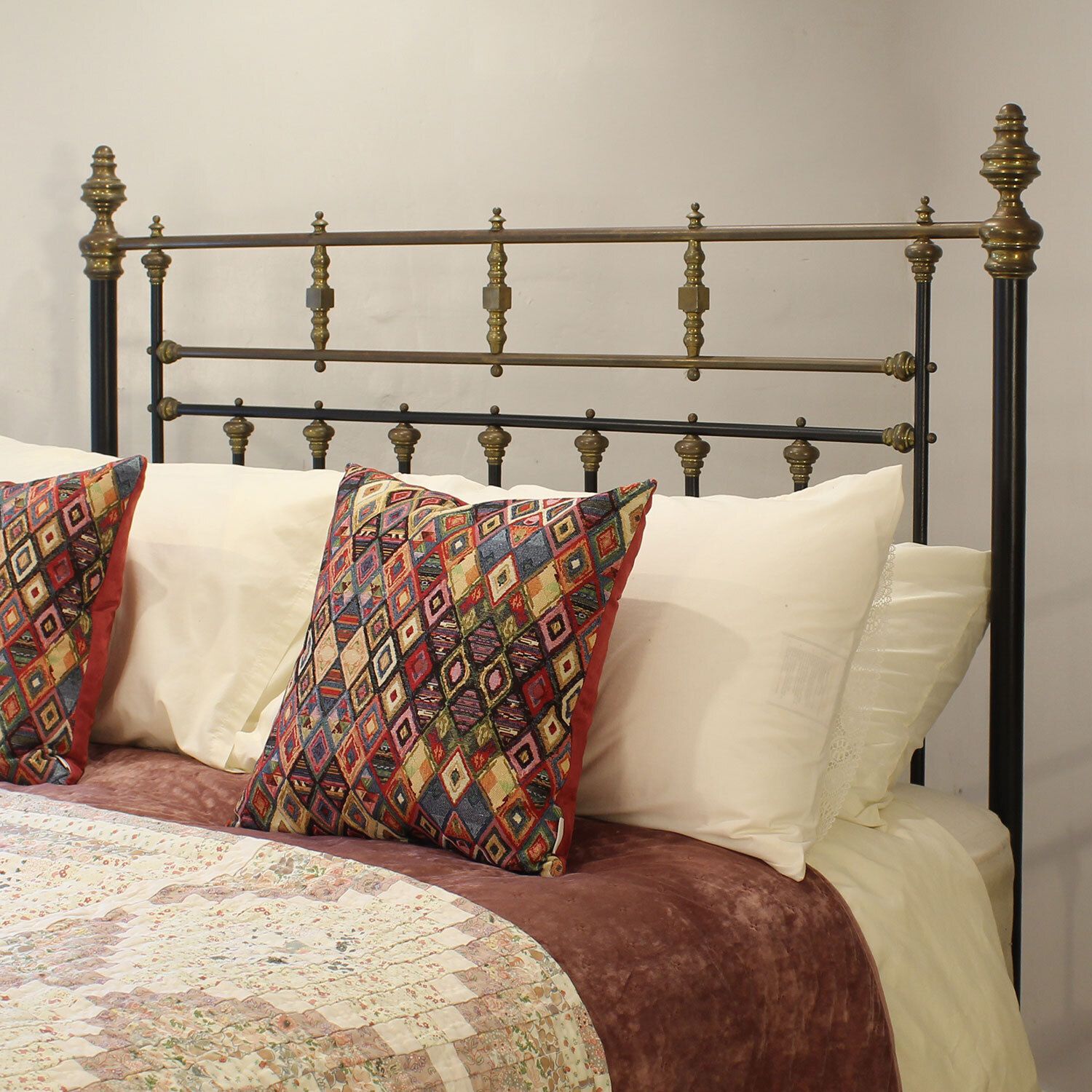 King Size Decorative Antique Bed In Black, Circa 1895 photo vinterior