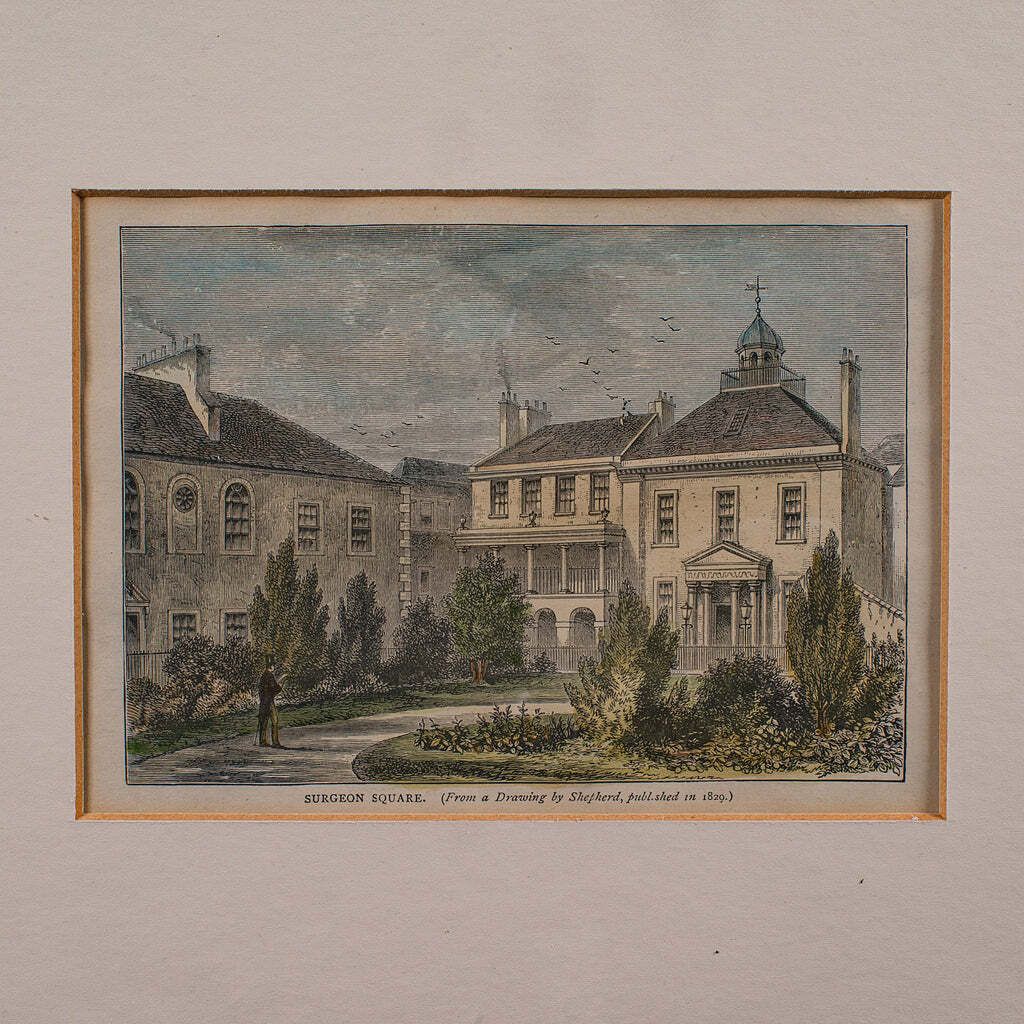 Antique Surgeon Square Picture, Edinburgh, Art, Medical Interest, Late Victorian photo Art