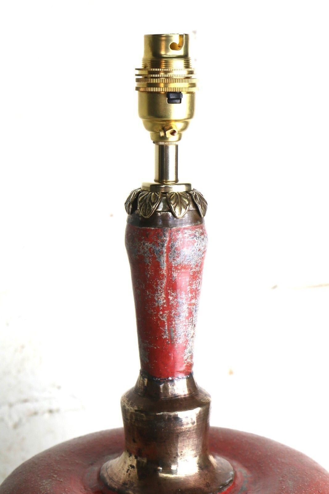 Table Lamp Antique Mughal Zinc & Brass Water Cooling Vessel 18th Century Ethnic photo Lighting