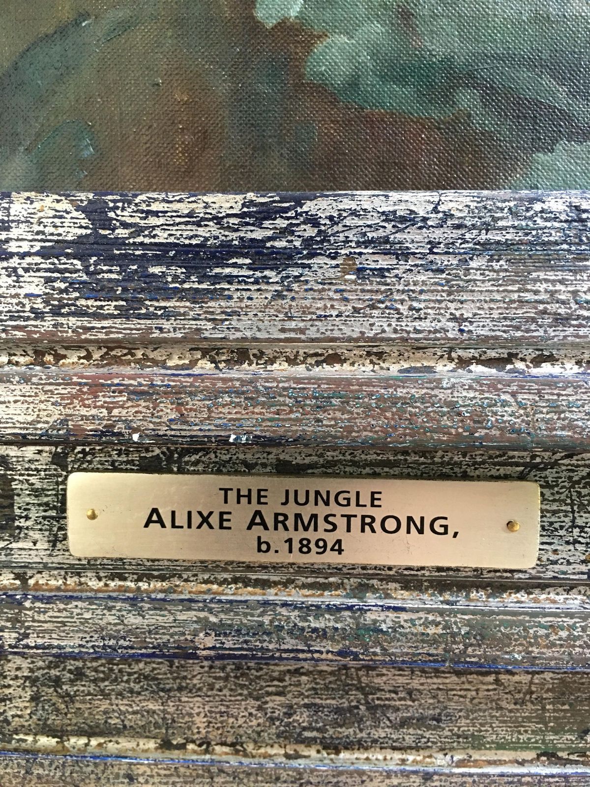 Alixe Jean Shearer Armstrong (1894 1983) Oil On Canvas 'The Jungle' Signed 1938 Modern British Slade School photo vintage