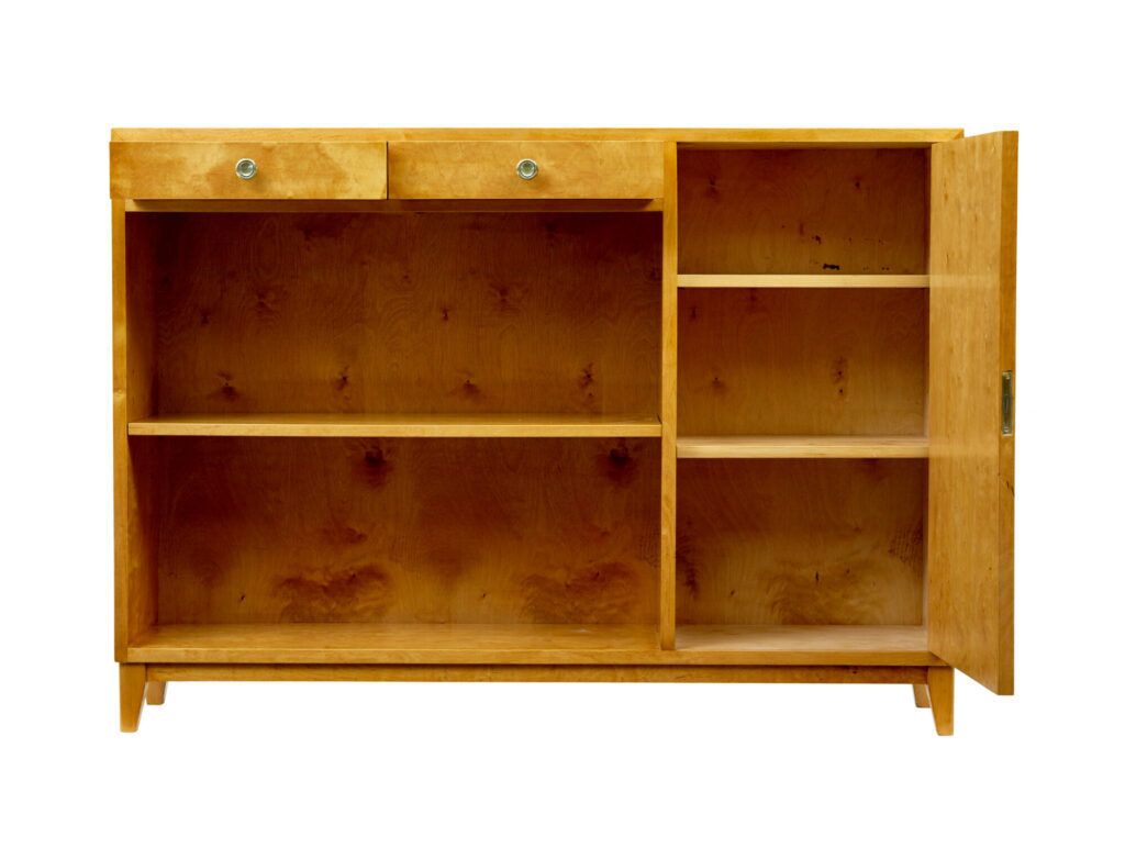 Scandinavian Birch Low Open Bookcase By Smf Bodafors photo vinterior