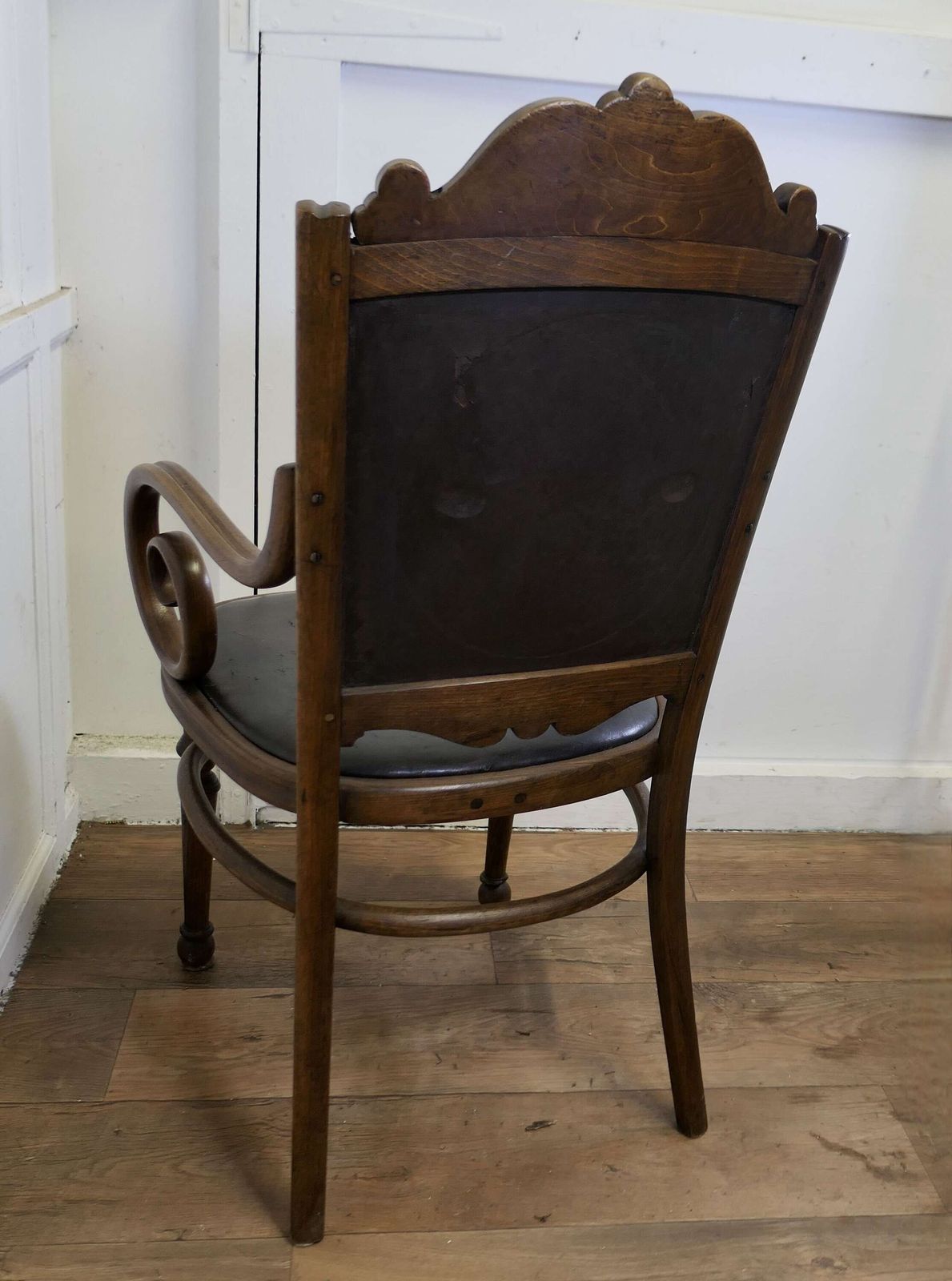 Victorian Upholstered Bentwood Salon Or Desk Chair photo for sale
