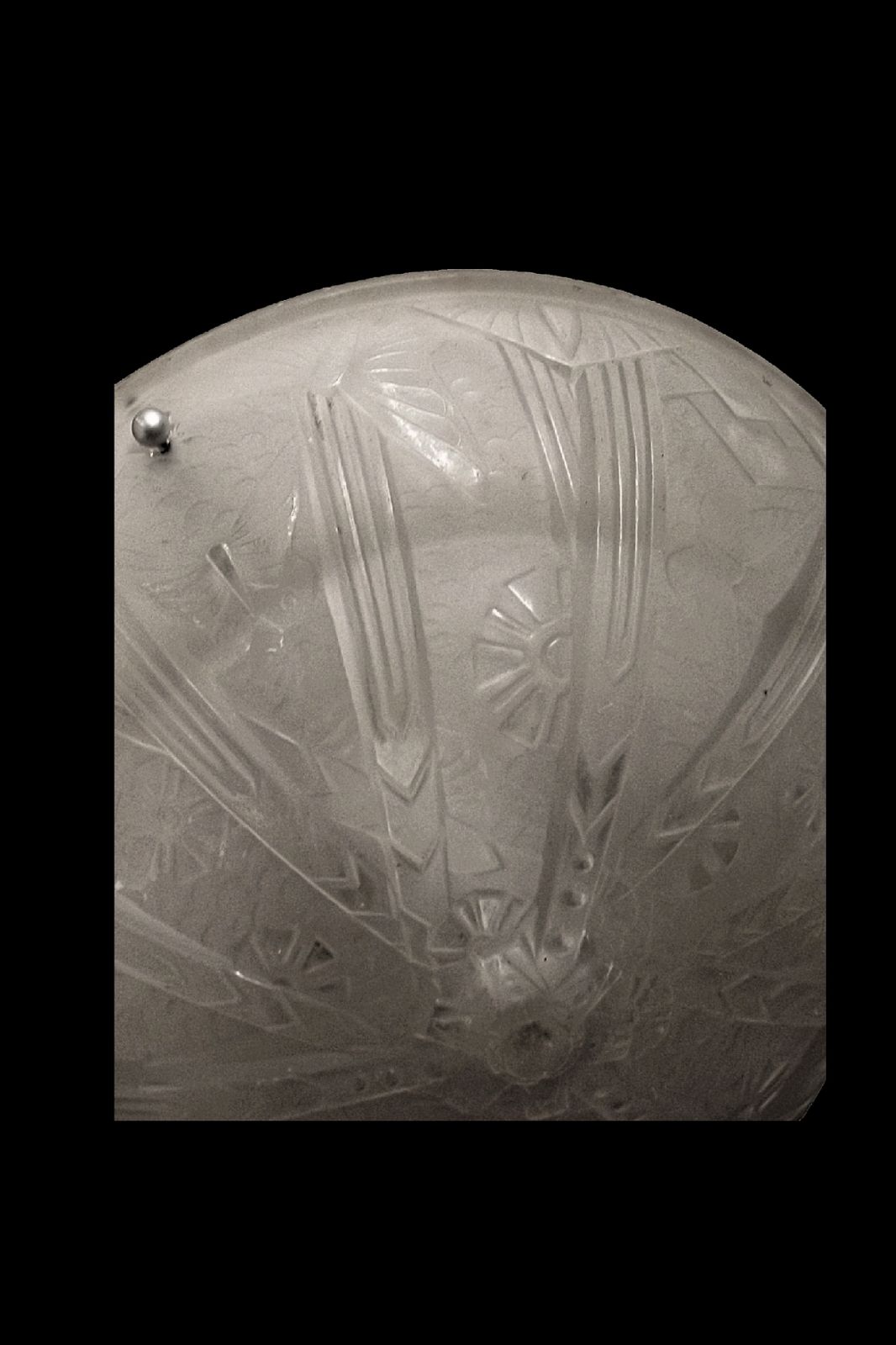 Muller Freres Signed Art Deco Ceiling Light / Plafonnier Rare Sought After Butterfly Model France 1930s photo 350.0