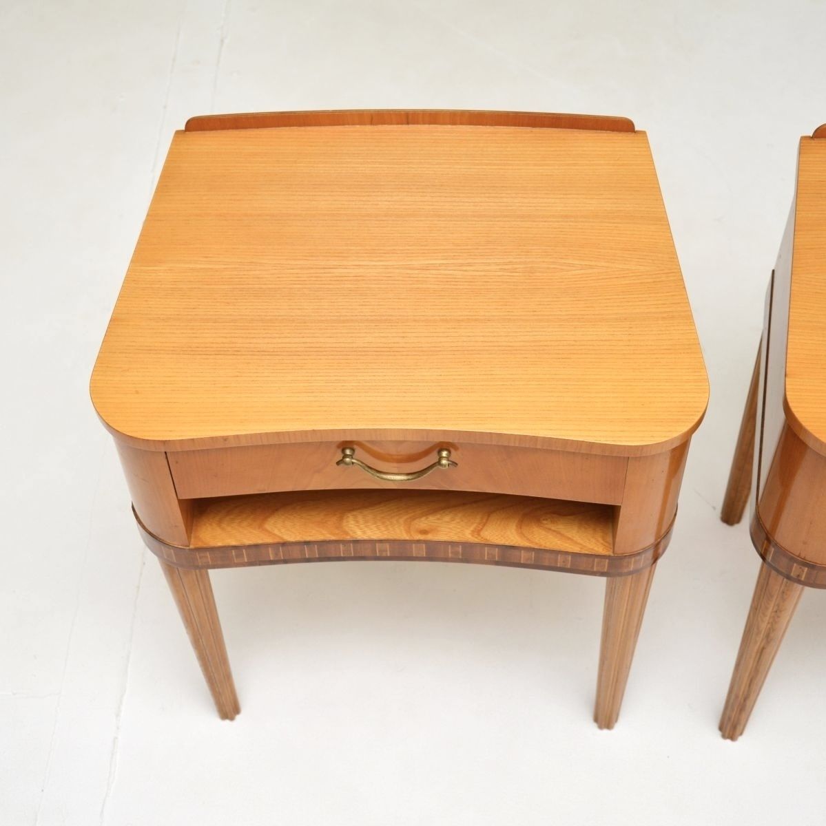 Pair Of Swedish Vintage Elm Bedside Cabinets photo 969.0