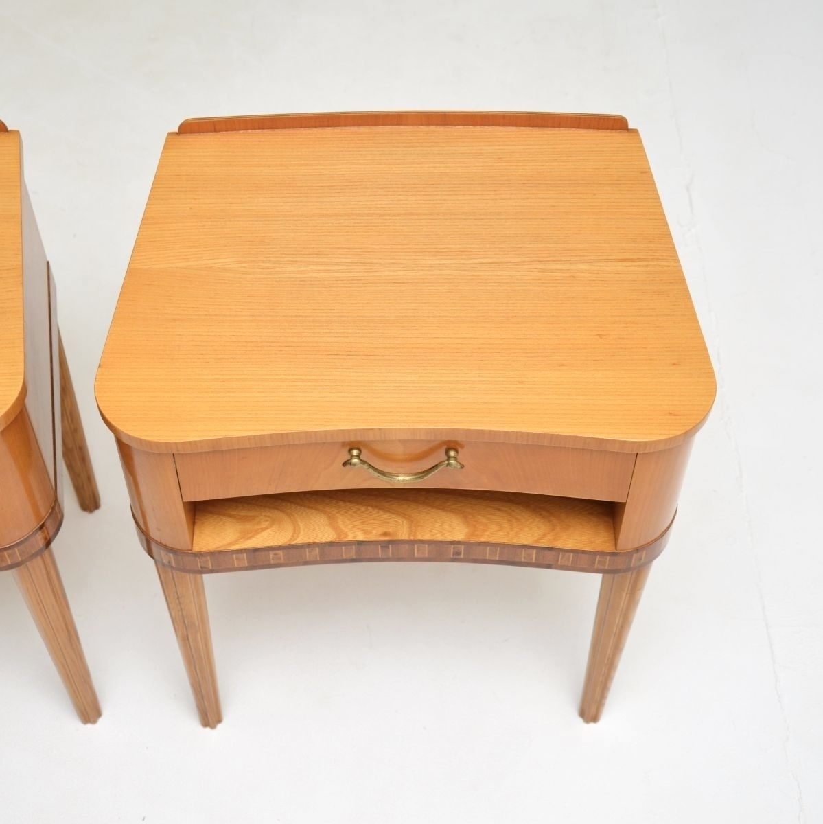 Pair Of Swedish Vintage Elm Bedside Cabinets photo vinterior