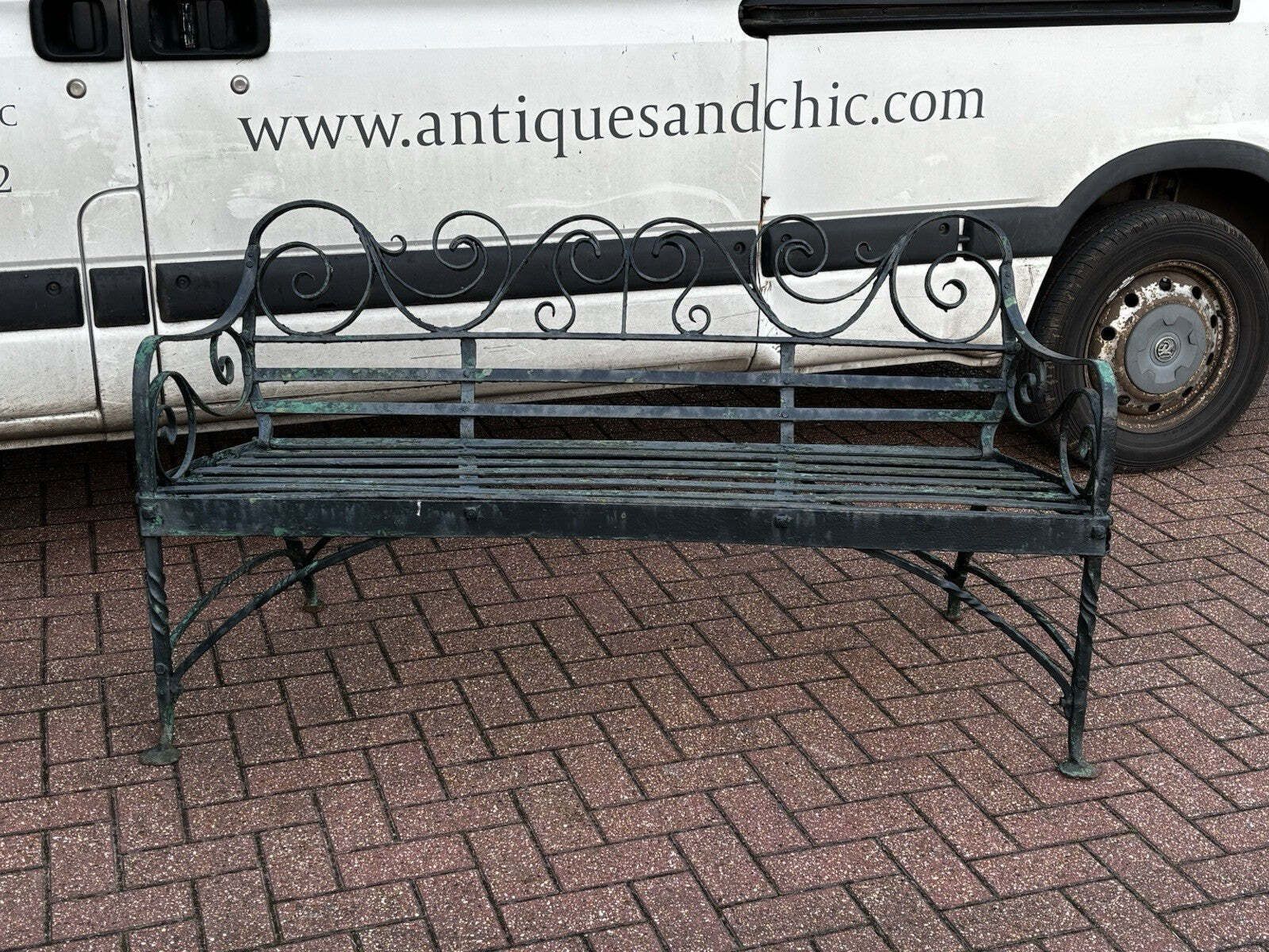 1322.0 Regency Cast Iron Garden Bench. Superb Quality. photo
