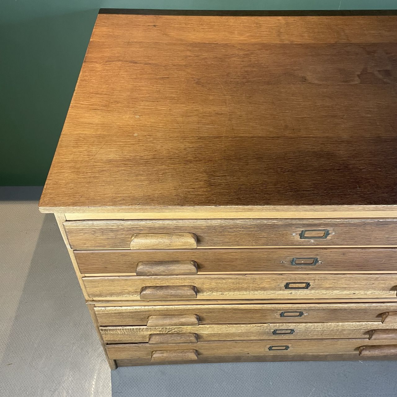 1940s Plan Chest With Original Wooden Handles photo buy