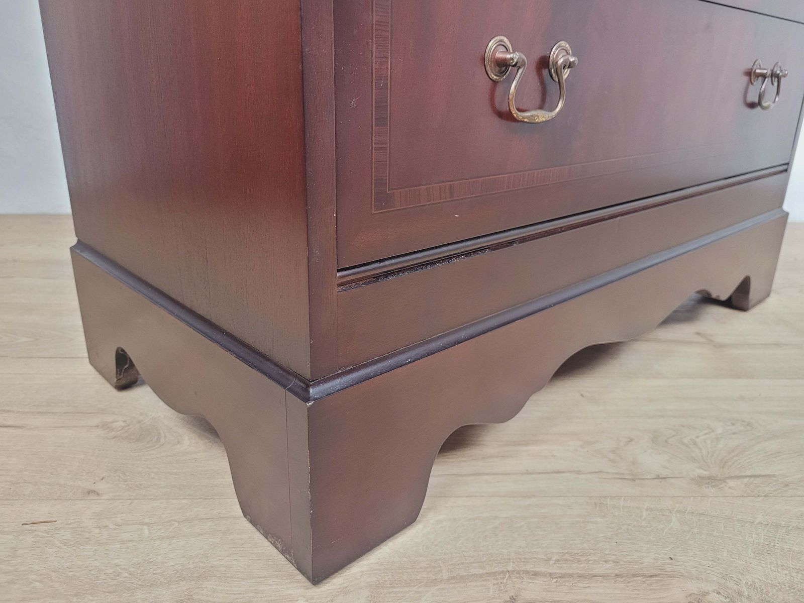photo buy Writing Bureau Desk 20th C Green Leather Top Drop Handles