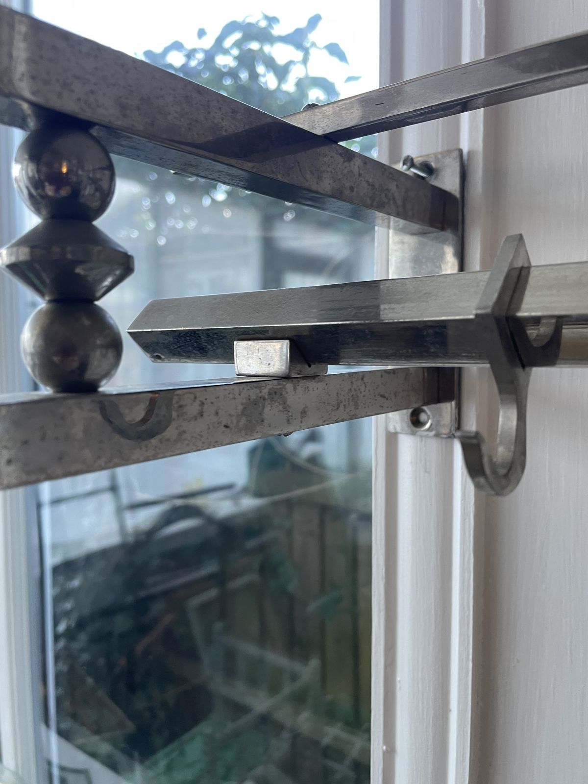 Antique Art Deco Nickel Hat Coat Shelf C1920 photo vinterior