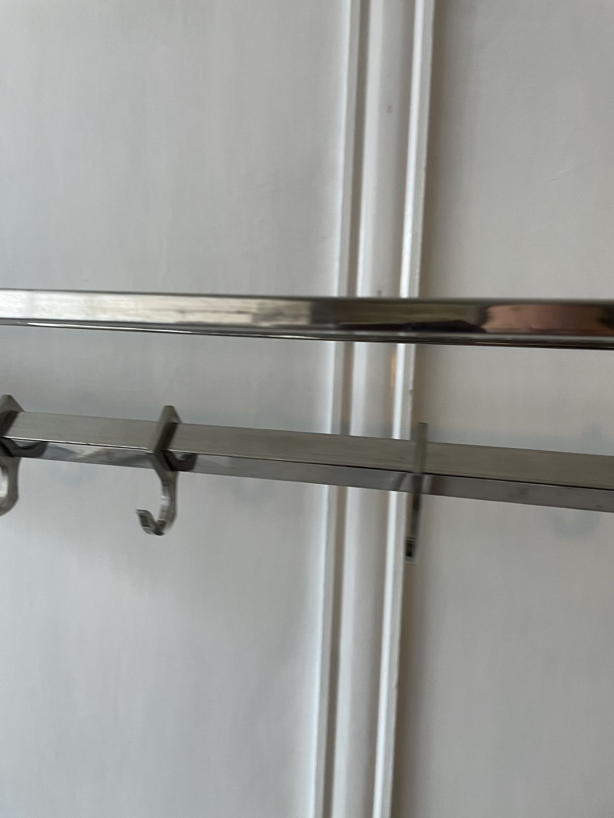 photo furniture Antique Art Deco Nickel Hat Coat Shelf C1920