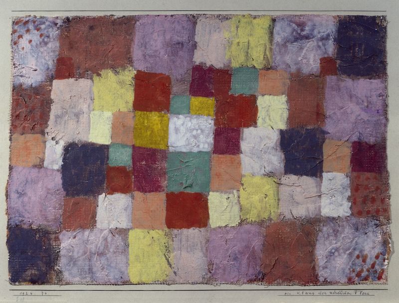 Paul Klee 'A Sound Of Northern Flora' Archival Pigment Print Framed In Black photo furniture