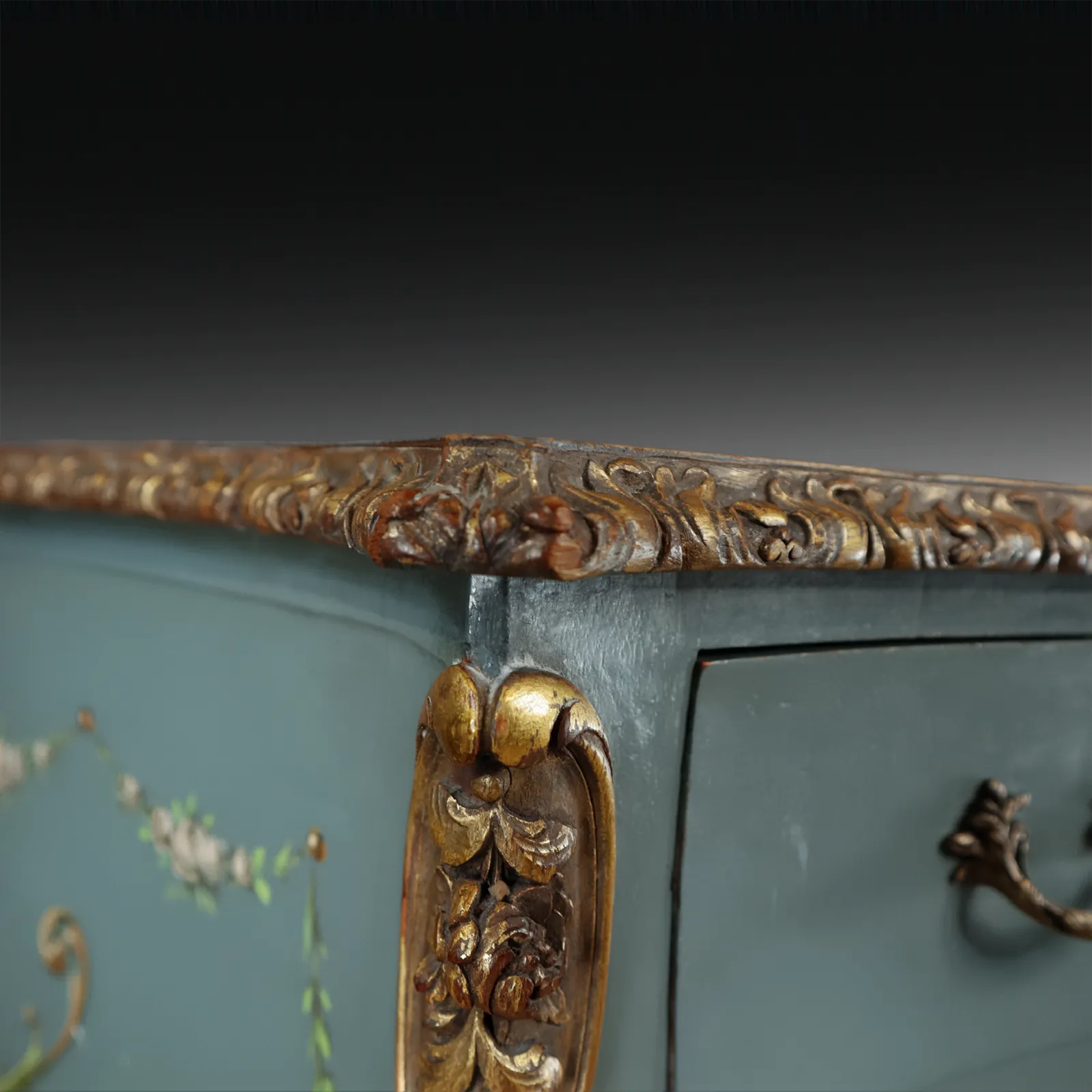 Antique French Painted, 'Angelica Kauffman' Style Mahogany Chest Of Drawers photo 1400.0