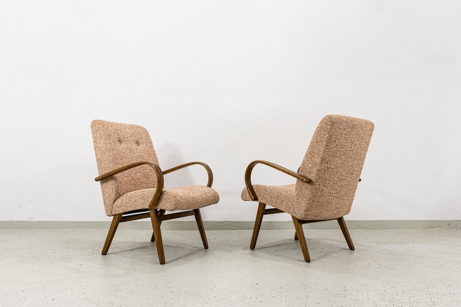 Pair Of Armchairs Type 53 By J. Smidek For Ton, Czechoslovakia, 1960's photo vinterior