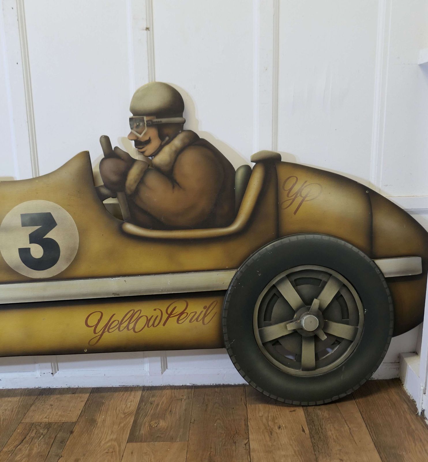 Model Of Kissel Gold Bug Speedster, Trade Advertising Sign photo furniture