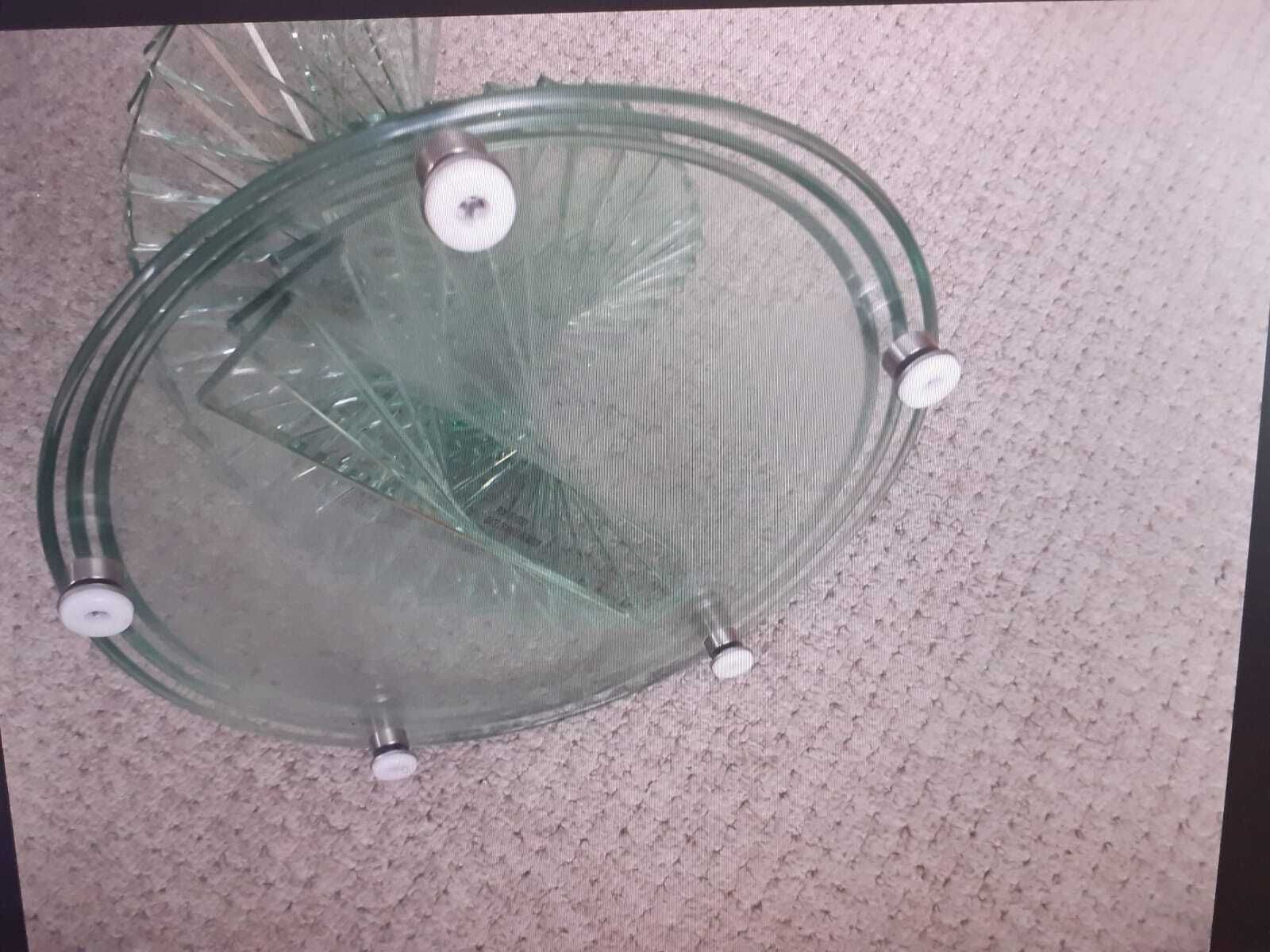 1970's Retro Glass Spiral Coffee Table photo furniture
