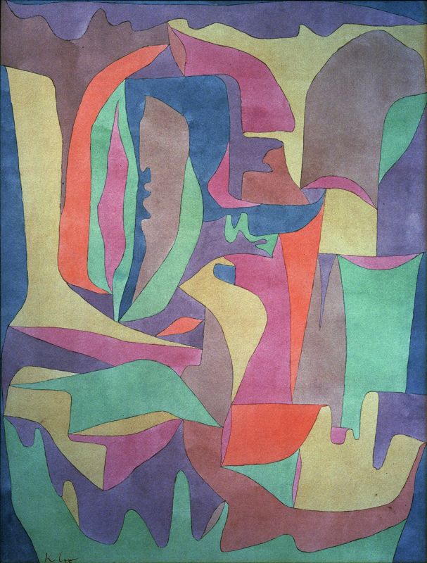 Paul Klee 'Landscape' Archival Pigment Print Framed In Black photo furniture