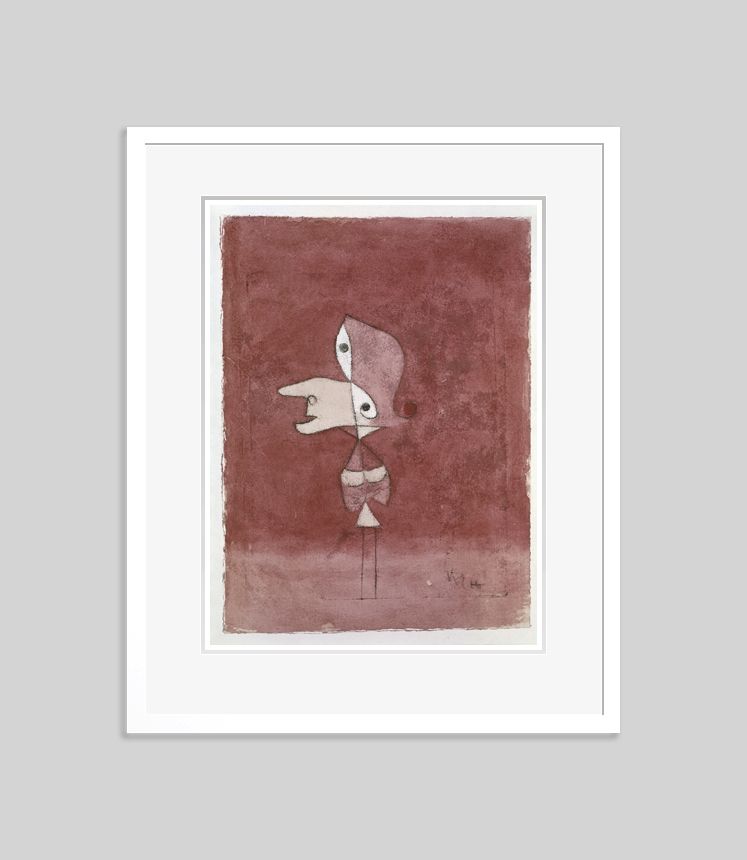 Paul Klee 'Portrait Of Brigitte' Archival Pigment Print Framed In White