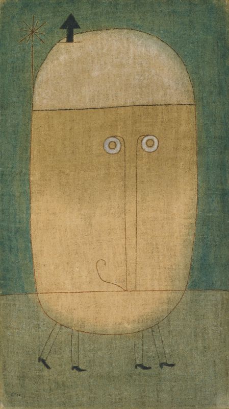 Paul Klee 'Mask Of Fear' Archival Pigment Print Framed In White photo furniture