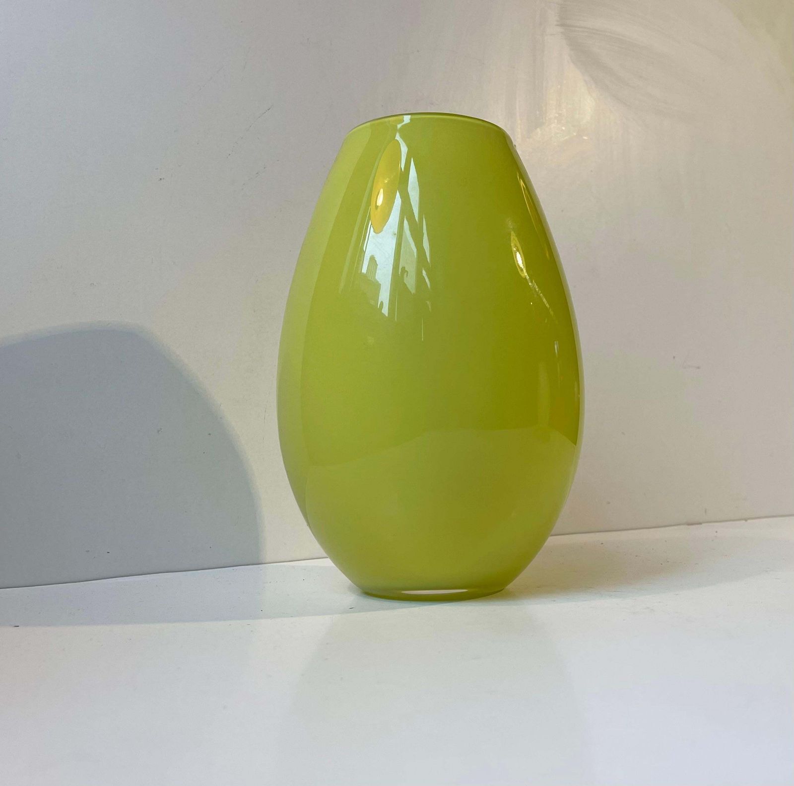 Cocoon   Green & White Opaline Glass Vases By Peter Svarrer For Holmegaard photo Home Decor
