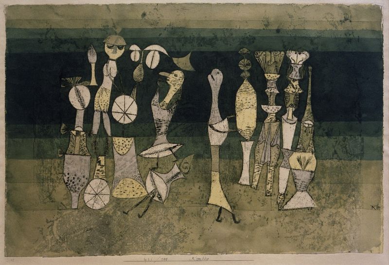 Paul Klee 'Comedy' Archival Pigment Print Framed In White photo furniture