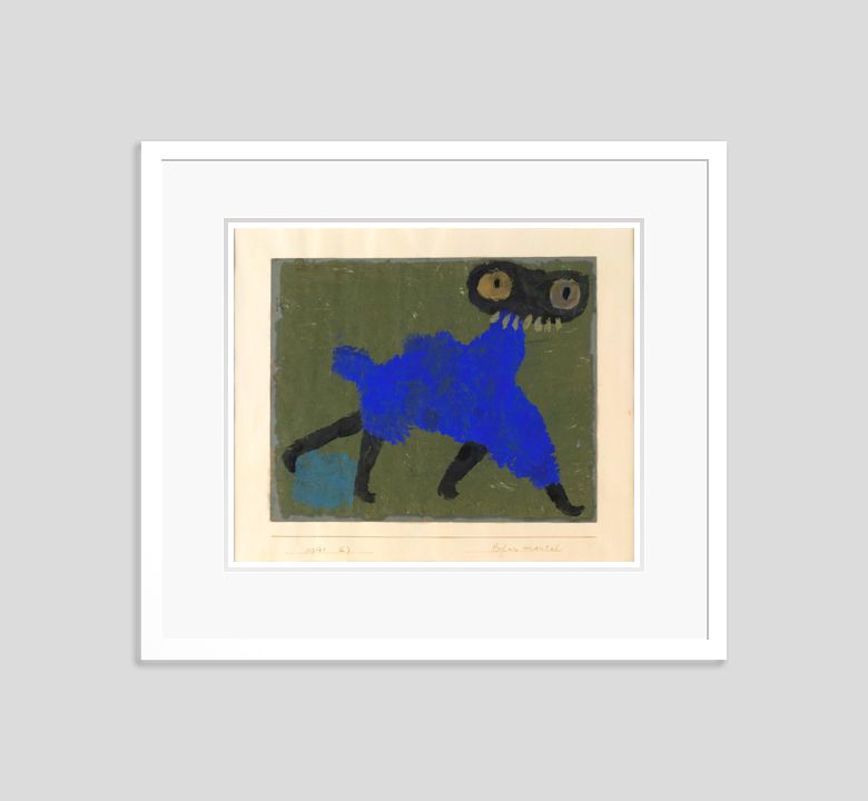 Paul Klee 'Blue Coat' Archival Pigment Print Framed In White